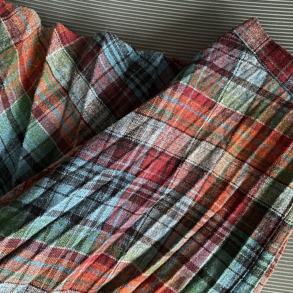 Sz S Vintage 70s Pleated Plaid Skirt - Picture 10 of 14